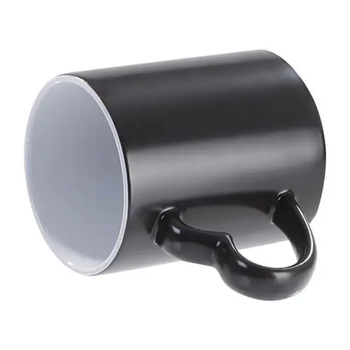 Mug magique noir Sublimation anse cœur - Image 4